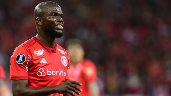 Enner Valencia, del Inter de Porto Alegre, durante el partido por los octavos de final de la Copa Libertadores, ante River, el 8 de agosto de 2023.