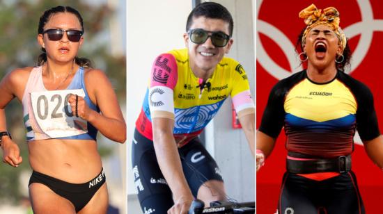 La marchista Glenda Morejón, el ciclista Richard Carapaz y la pesista Neisi Dajomes disputarán los Juegos Panamericanos de Santiago 2023.