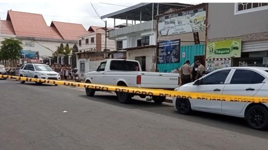 En este taller de Manta fueron asesinadas tres personas el 9 de agosto de 2023.