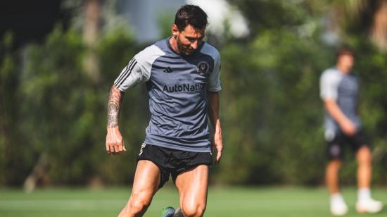 El futbolista argentino Lionel Messi durante el entrenamiento del Inter Miami, el 10 de agosto de 2023.