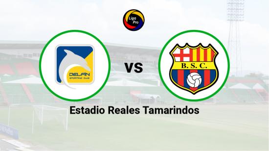 Delfín se enfrenta a Barcelona en el estadio Reales Tamarindos el 12 de agosto de 2023.