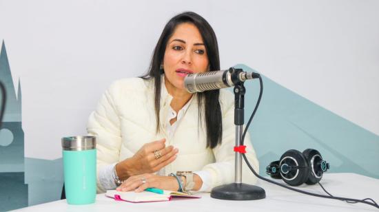 La candidata Luisa González durante una entrevista, el 15 de agosto de 2023.