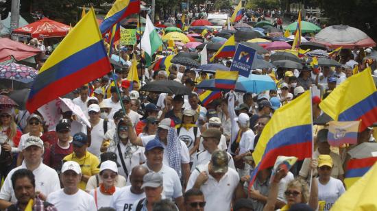 Una protesta en Medellín, Colombia contra el presidente Gustavo Petro, el 16 de agosto de 2023. 