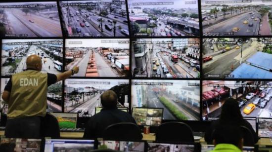 Imagen referencial. Las cámaras de videovigilancia del Municipio de Guayaquil, compradas a Telconet, en diciembre de 2022. 