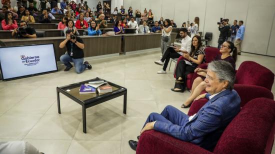 El presidente Guillermo Lasso en un evento en Guayaquil, el 17 de agosto de 2023.