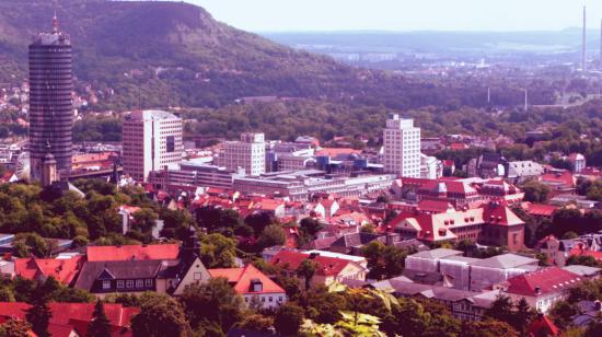 Vista de Jena, la ciudad alemana donde nació el romanticismo, de la mano de Goethe y  otros autores.