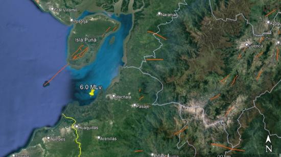 Un temblor ocurrió a 20 kilómetros de Machala, el lunes 21 de agosto de 2023.