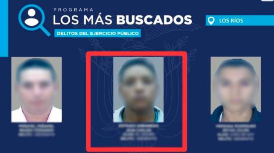 Imagen de tres delincuentes considerados de los 'Más buscados' por la Policía, el 22 de agosto de 2023.