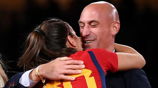 Luis Rubiales, durante la premiación de la selección española en el Mundial femenino, el 20 de agosto de 2023.