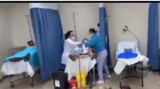 En una casa de salud de Píllaro, Tungurahua, hubo un simulacro del Código Plata, el 25 de agosto de 2023.
