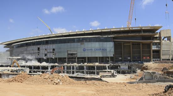 Vista panorámica del estadio Camp Nou en Barcelona, el 9 de agosto de 2023.