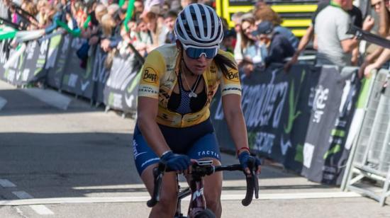 Miryam Núñez, durante su participación en el  Giro de la Toscana, el 27 de agosto de 2023.