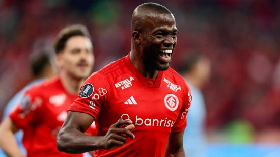 Enner Valencia celebra su gol en el partido de Inter ante Bolívar, el 29 de agosto de 2023.