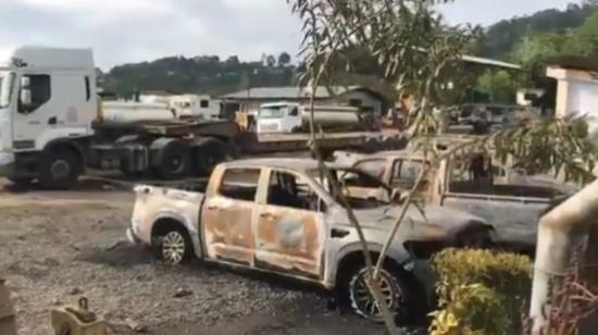 Un artefacto explotó en los talleres de la Prefectura de Esmeraldas, el 30 de agosto de 2023.