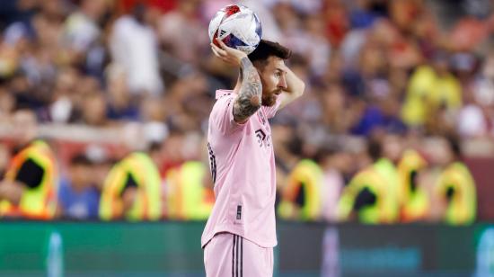 Lionel Messi, durante el partido del Inter Miami ante NY Red Bulls, el 26 de agosto de 2023.