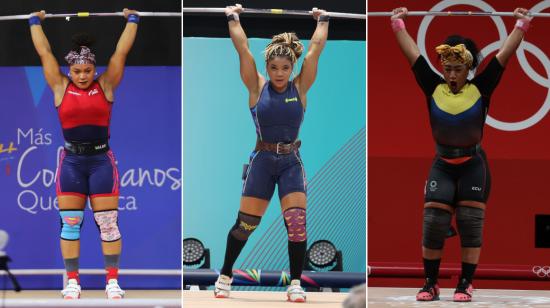 Neisi Dajomes, Angie Palacios y Tamara Salazar competirán en el Mundial de Pesas de Arabia Saudita 2023.