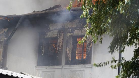 Incendio del Centro de Adolescentes Infractores Virgilio Guerrero, en el norte de Quito, el 31 de agosto de 2023. 