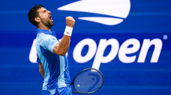 Novak Djokovic celebra su clasificación en el US Open, el 2 de septiembre de 2023.