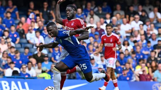 Moisés Caicedo, durante el partido del Chelsea ante Nottingham Forest, el 2 de septiembre de 2023.