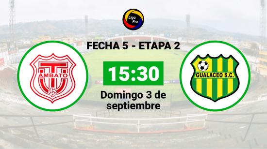 Técnico Universitario se enfrenta a Gualaceo el domingo 3 de septiembre desde las 15:30.