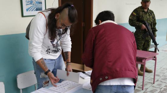 Una junta receptora del voto en las elecciones de este 20 de agosto de 2023.