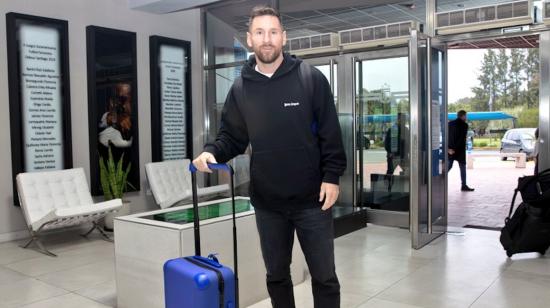 Lionel Messi llega al predio de la AFA en Buenos Aires, el 5 de septiembre de 2023.