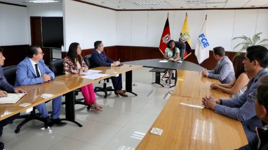 Diana Salazar, fiscal General del Estado, en una audiencia el 31 de agosto de 2023.