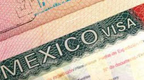 Imagen referencial de la visa de México.