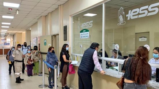 Afiliados en el Hospital del Día Central Quito el 7 de septiembre de 2023.