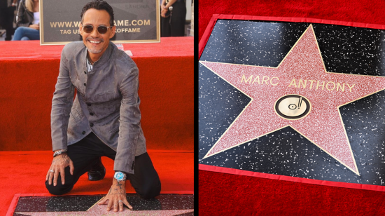 El salsero puertorriqueño Marc Anthony tiene una estrella en el Paseo de Hollywood.