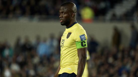 Enner Valencia en el partido de la fecha 1 de Eliminatorias ante Argentina.