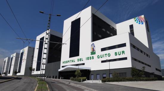 Fachada del Hospital del IESS Quito Sur. Foto de archivo de noviembre de 2017.