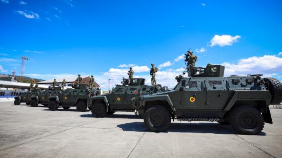 Los militares recibieron 20 vehículos Cobra II, de fabricación turca, el 11 de septiembre de 2023. 