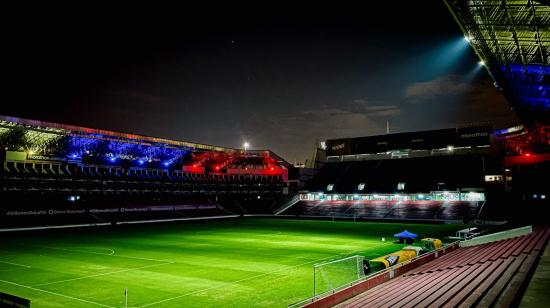 Vista panorámica del estadio Rodrigo Paz Delgado el lunes 11 de septiembre de 2023.