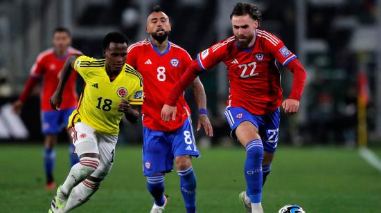 Colombia se enfrentó a Chile por las Eliminatorias, en el estadio Monumental de Santiago, el 12 de septiembre de 2023.