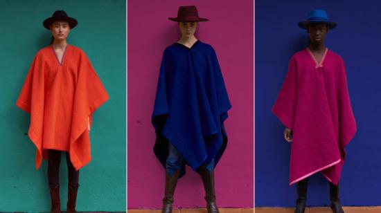 Ponchos de la empresa ecuatoriana Olga Fisch.