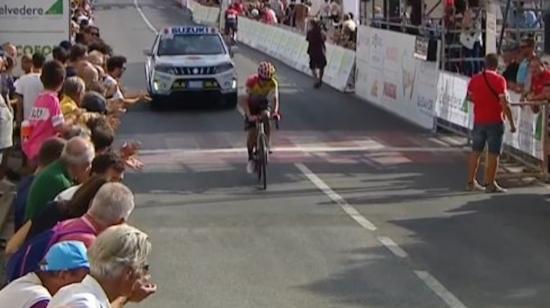 El ciclista ecuatoriano Richard Carapaz durante la Coppa Sabatini, el 14 de septiembre de 2023.