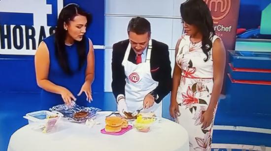 Alberto Astudillo y Helen Quiñonez (der.), dos de los talentos de Teleamazonas, también estarán en MasterChef Celebrity.