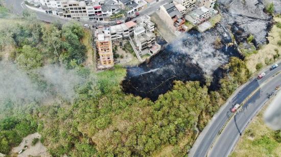 Así quedó el Itchimbía luego del incendio del 17 de septiembre.