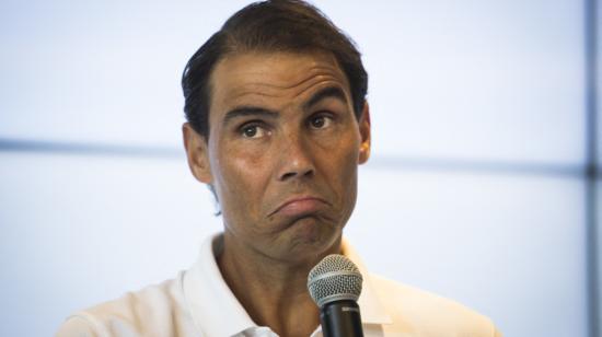 Rafael Nadal, durante una rueda de prensa, en mayo de 2023.