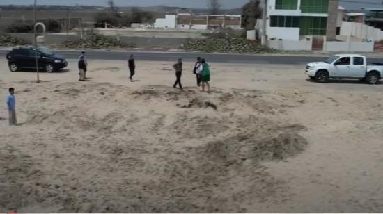 Una excavación en la localidad de Punta Carnero el 20 de septiembre de 2023.