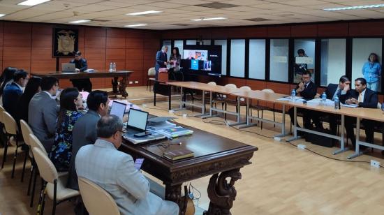 Sala de audiencias de la Corte Nacional de Justicia, en Quito, el 22 de septiembre de 2023.