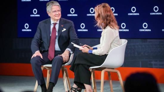 El presidente Guillermo Lasso participó de un evento de la organización Concordia en Nueva York el 20 de septiembre de 2023.