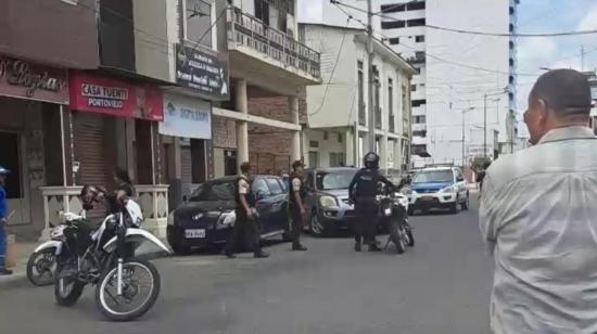 Escena del crimen del abogado Gabriel Farfán, Portoviejo, Manabí, el 25 de septiembre de 2023. 