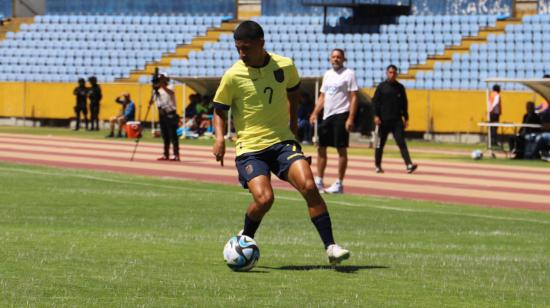 La Selección Sub 17 de Ecuador se enfrenta a Panamá, en el estadio Olímpico Atahualpa, el 26 de septiembre de 2023.