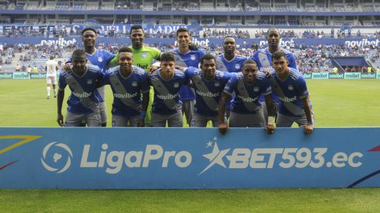 Once titular de Emelec ante Mushuc Runa, el pasado sábado 23 de septiembre de 2023.