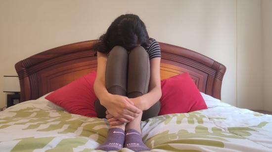 Imagen referencial de una mujer con depresión, el 29 de septiembre de 2023, en Quito.