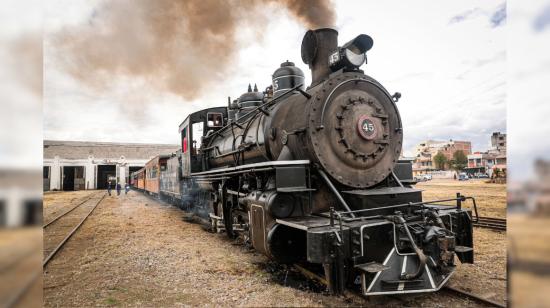 El presidente Lasso recorrió la ruta rehabilitada del ferrocarril en Chimborazo, el 29 de septiembre de 2023.