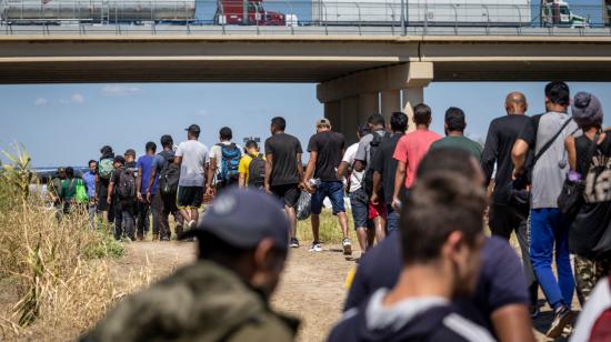 Imagen referencial. Migrantes de distintas nacionalidades en la frontera entre México y Estados Unidos, el 28 de septiembre de 2023. 