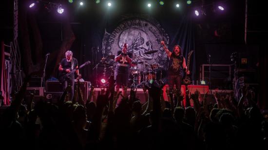 La banda Sepultura durante uno de sus conciertos en México, el 13 de octubre de 2022.